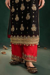 Hand-Embroidered Chiffon & Silk  - Thumbnail 17