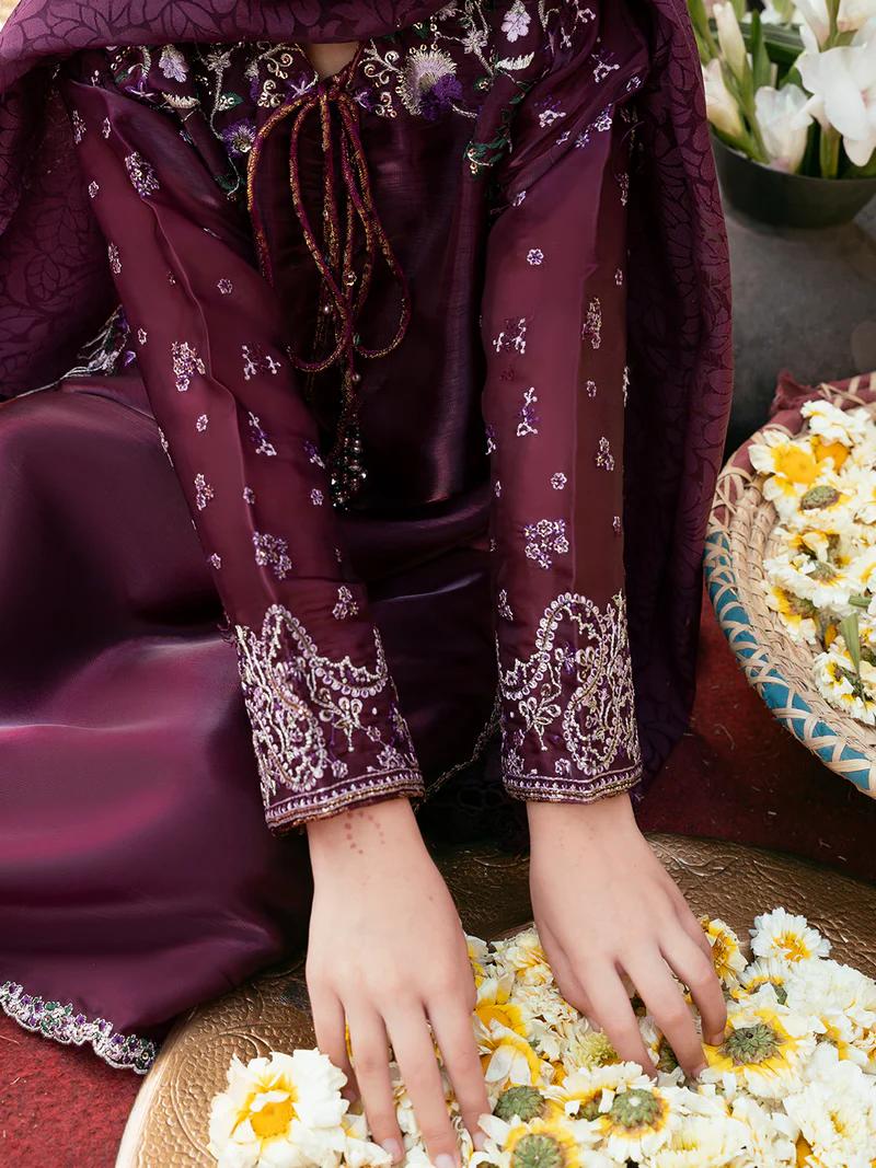 Embroidered Silk & Organza Ensemble - Image 6