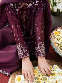 Embroidered Silk & Organza Ensemble - Thumbnail 6