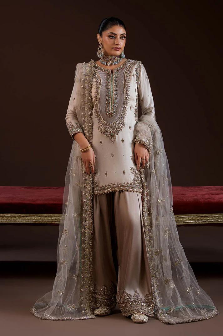 Silk Suit with Net Dupatta&Trousers - Image 6