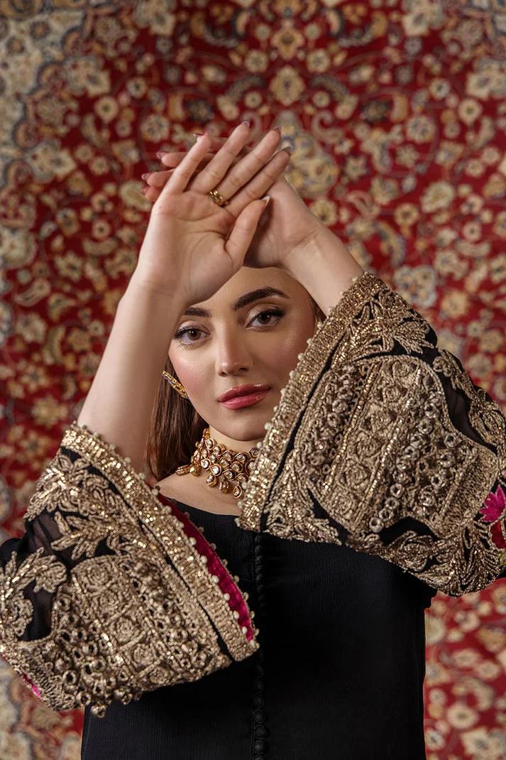 Needlecraft Chiffon & Silk Farshi Shalwar Set - Image 9
