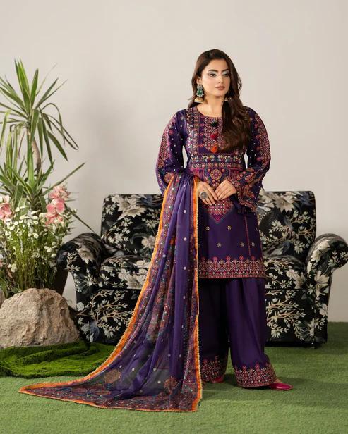 Balochi Embroidered Farshi Suit - Image 2