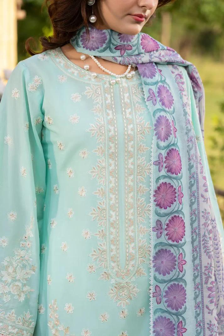 Cotton Embroidered Shirt & Sequins Dupatta - Image 12