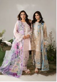 Chikankari Short Shirt&Farshi Shalwar - Thumbnail 1