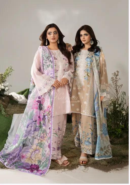 Chikankari Short Shirt&Farshi Shalwar - Image 1