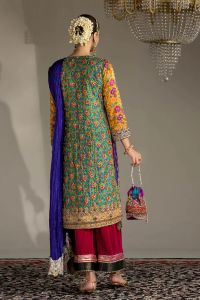Kora Dabka Resham Silk Suit - Thumbnail 7