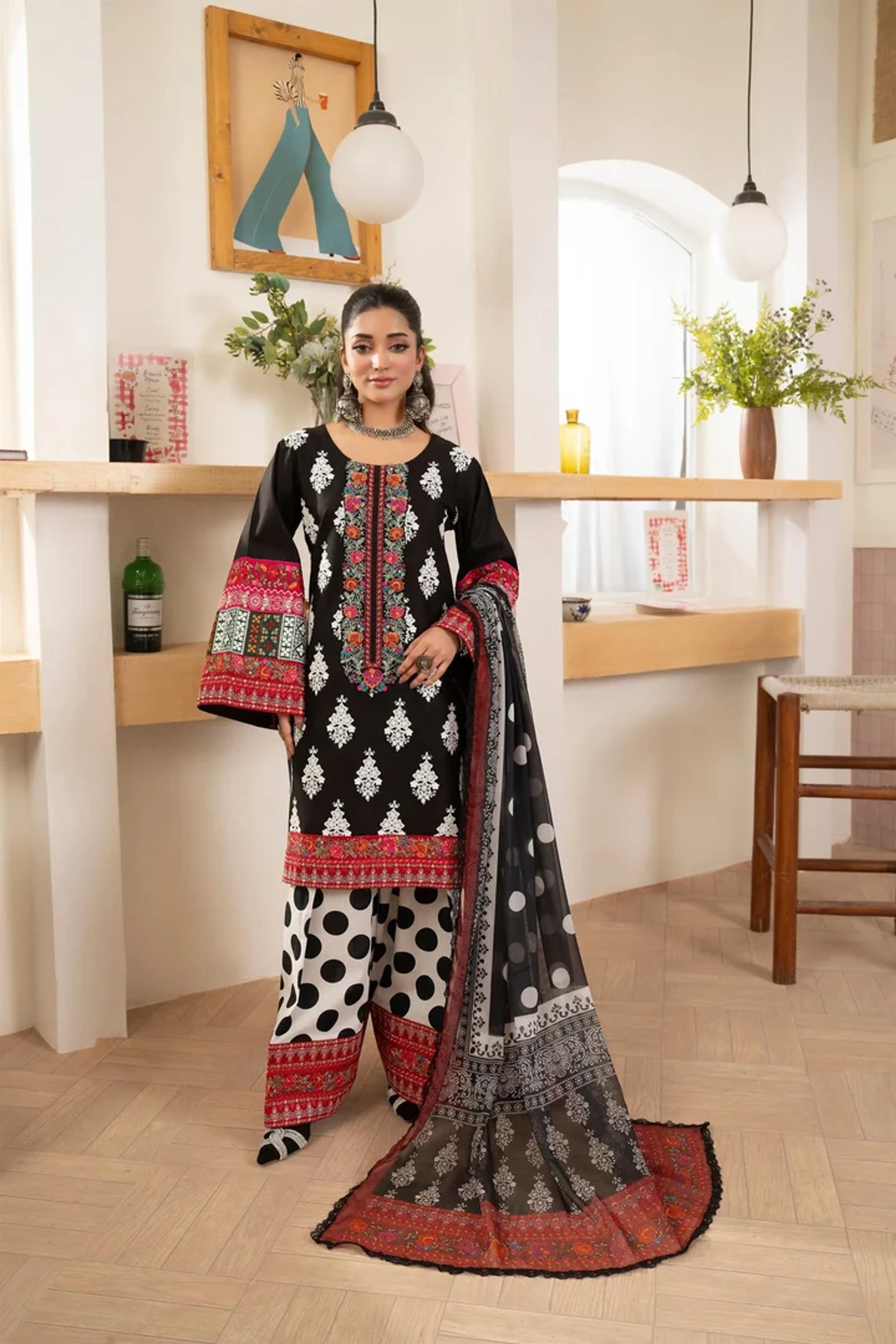 Flora Edit Embroidered Lawn Suit