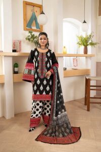 Flora Edit Embroidered Lawn Suit - Thumbnail 1