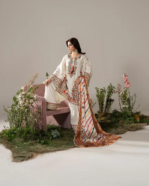 Short shirt with intricate multi-thread embroidery - Image 4