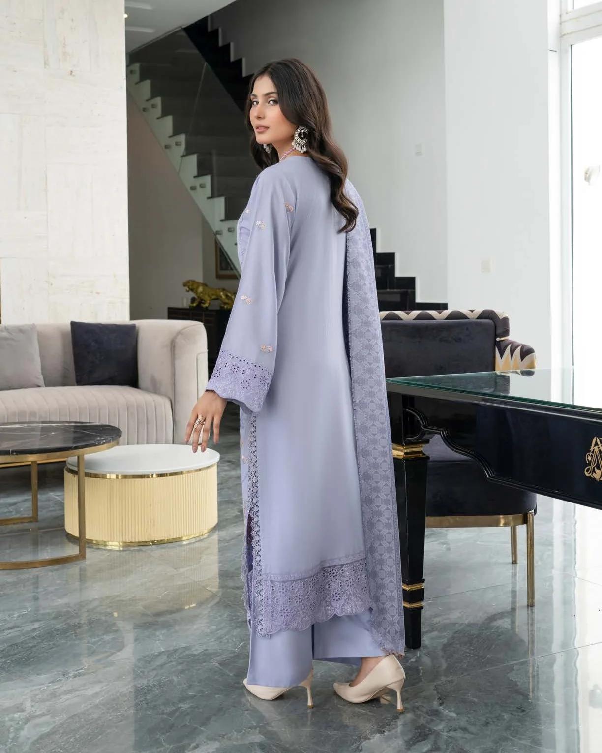Embroidered Suit with Paisley Motifs - Image 2