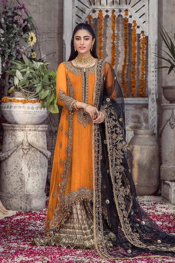 Needlecraft Chiffon Suit with Crushed Sharara - Image 13