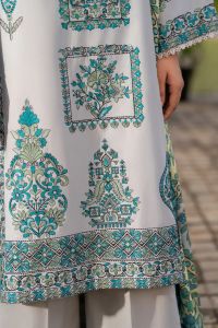 Multi-Thread Embroidered Shirt with Silk Dupatta & Plazo - Thumbnail 9