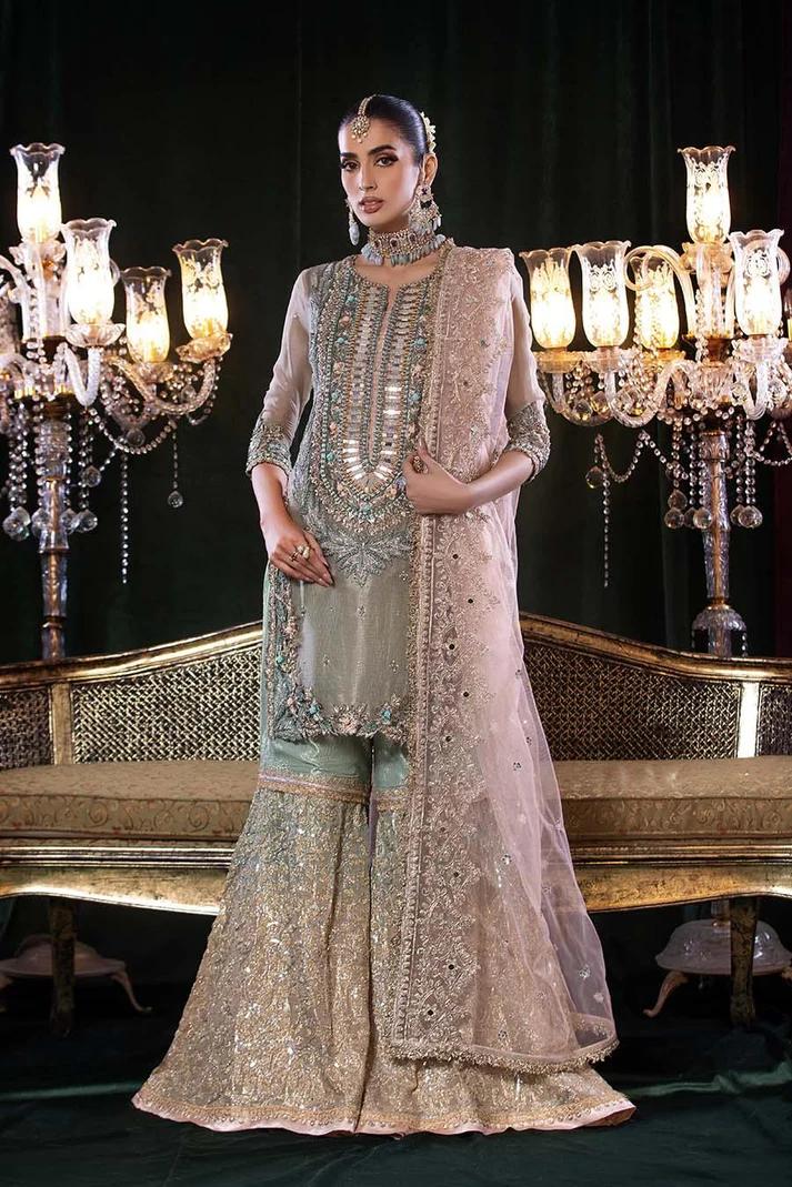 Resham Mesuri Shirt & Pure Mesuri Sharara - Image 4
