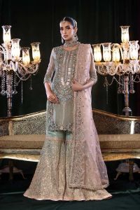 Resham Mesuri Shirt & Pure Mesuri Sharara - Thumbnail 4