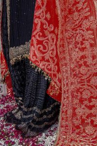 Needlecraft Chiffon Suit with Crushed Sharara - Thumbnail 11