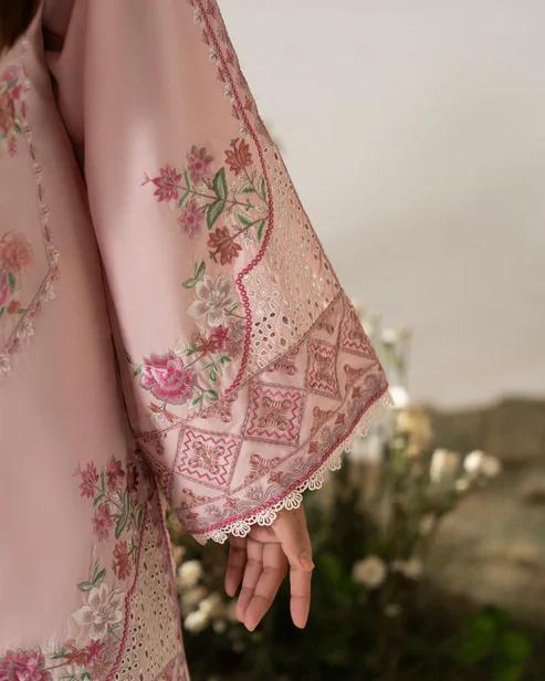 Embroidered Short Shirt with Farshi Shalwar - Image 11