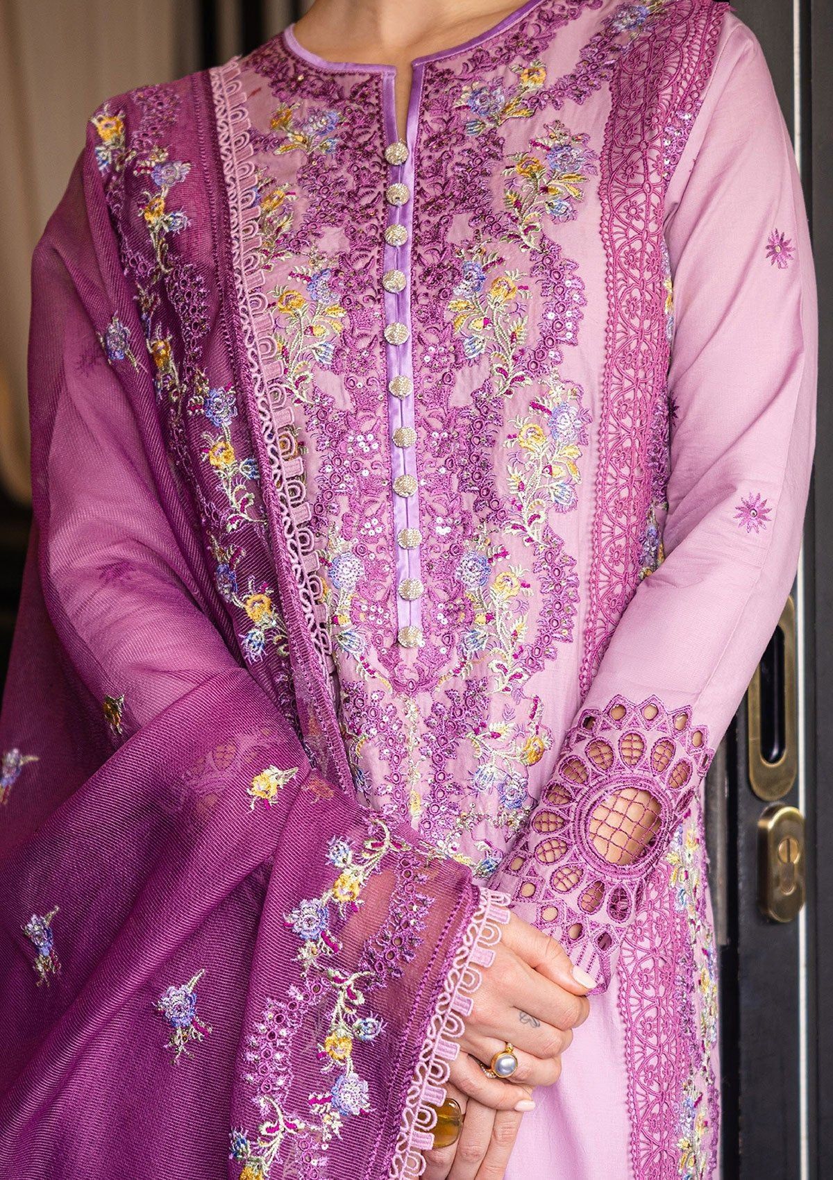 Lawn Suit with Sequin Dupatta - Image 4