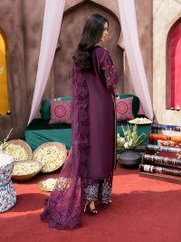 Embroidered Silk & Organza Ensemble - Thumbnail 3
