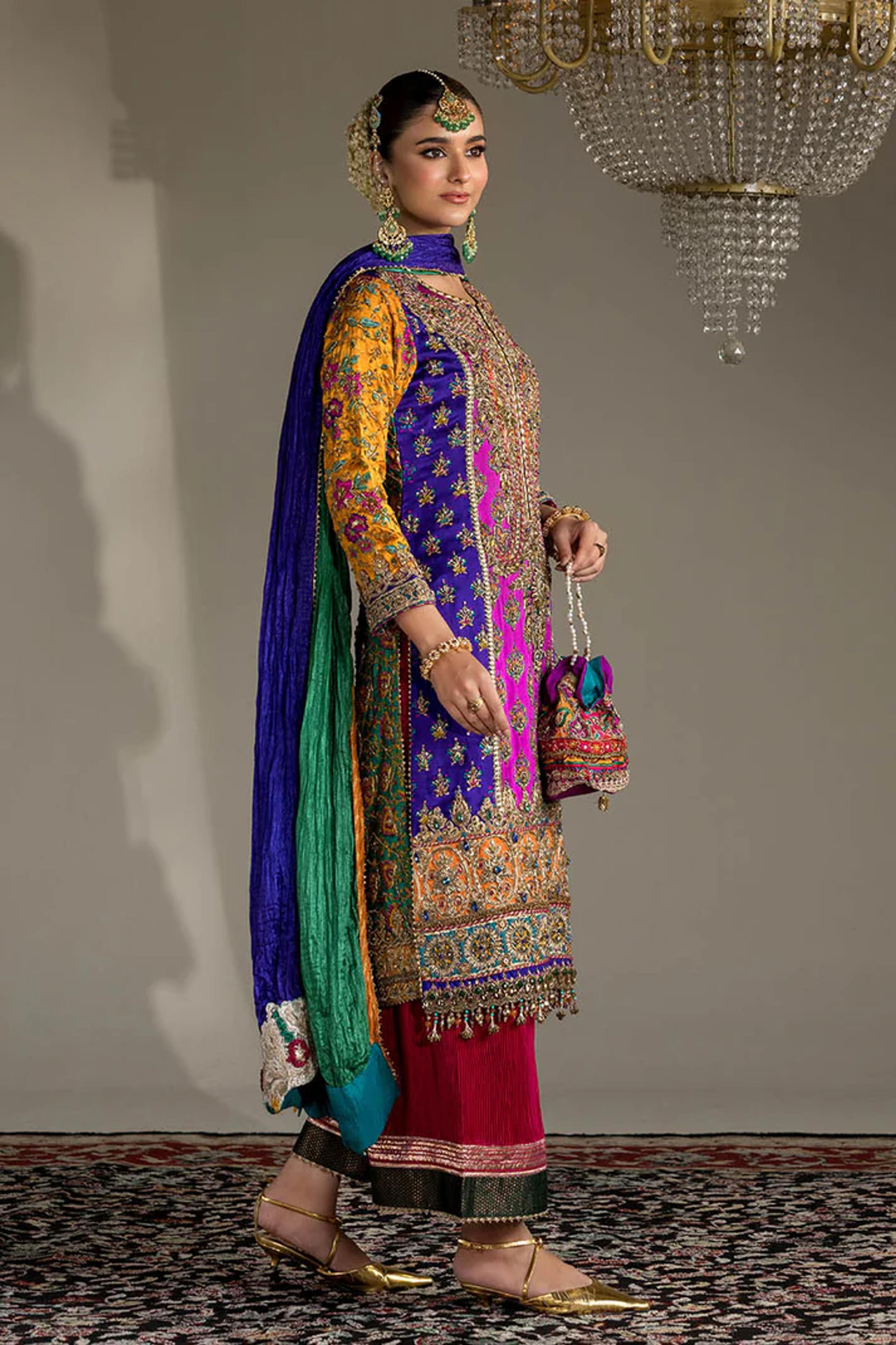 Kora Dabka Resham Silk Suit - Thumbnail 5