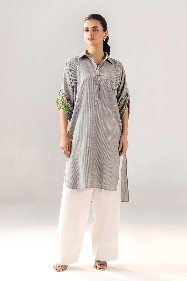 Casual Yarn-Dyed Cotton Suit - Image 1