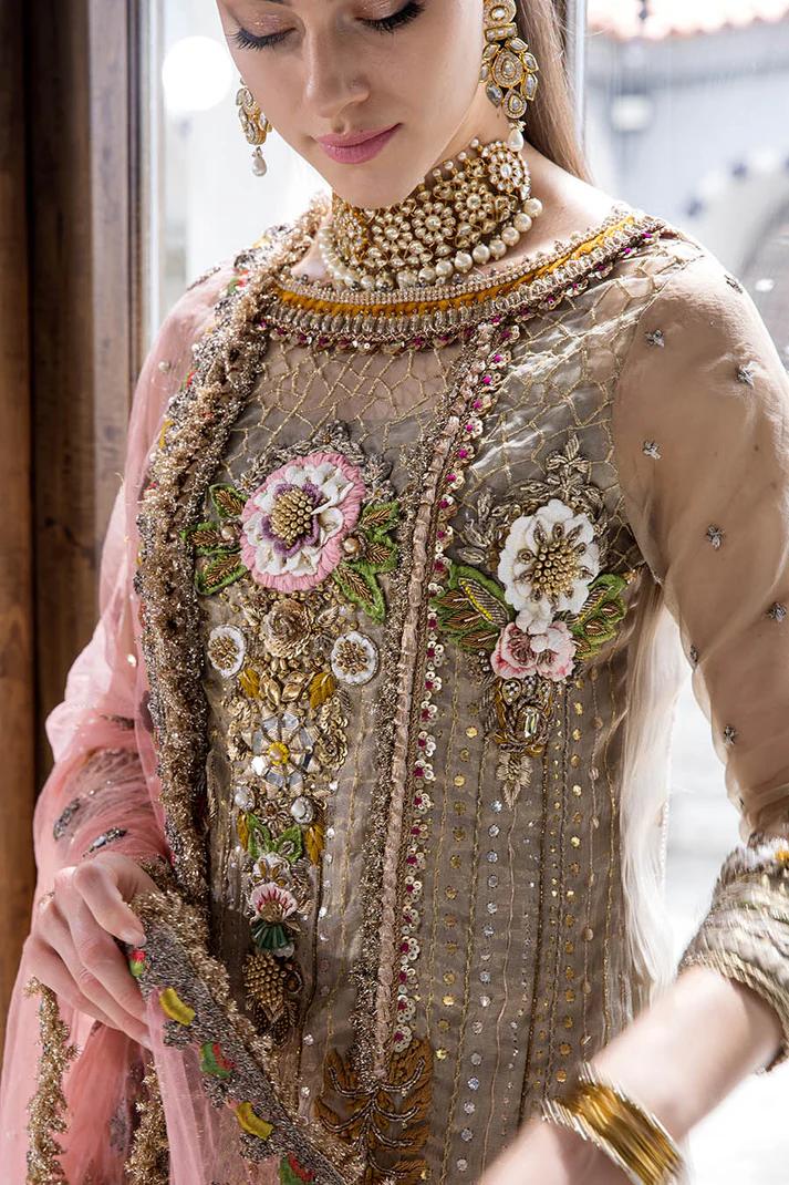 3D Zardozi Mesuri Shirt & Indian Crush Silk - Image 11