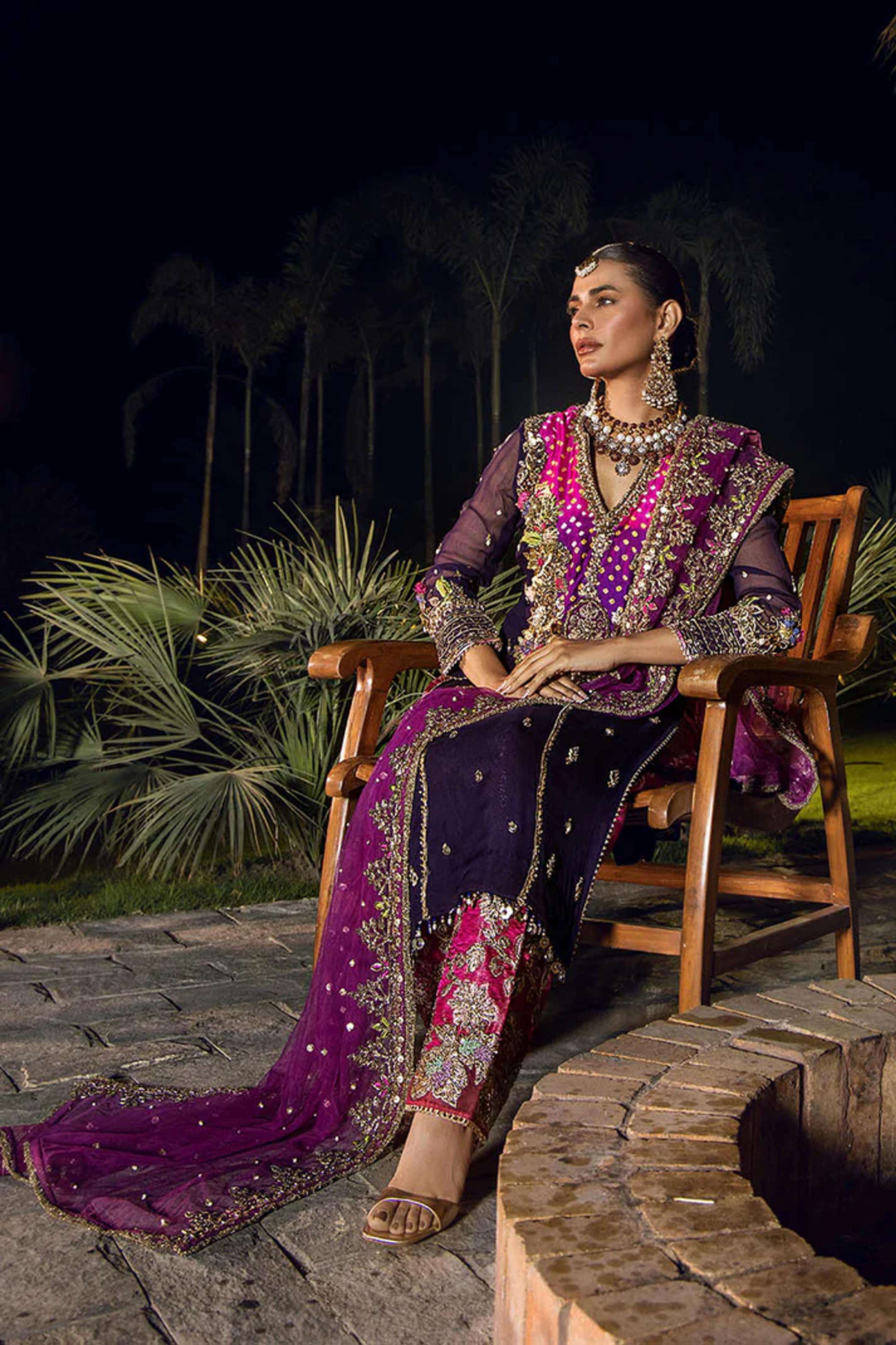 Kora Dabka Chiffon Chunri Shirt - Thumbnail 10