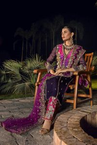 Heavily Embellished Silk & Chiffon Festive Suit - Thumbnail 10