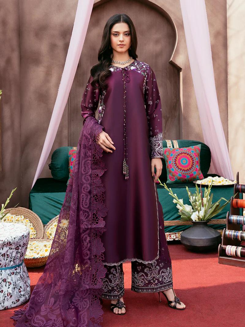 Embroidered Silk & Organza Ensemble - Image 1