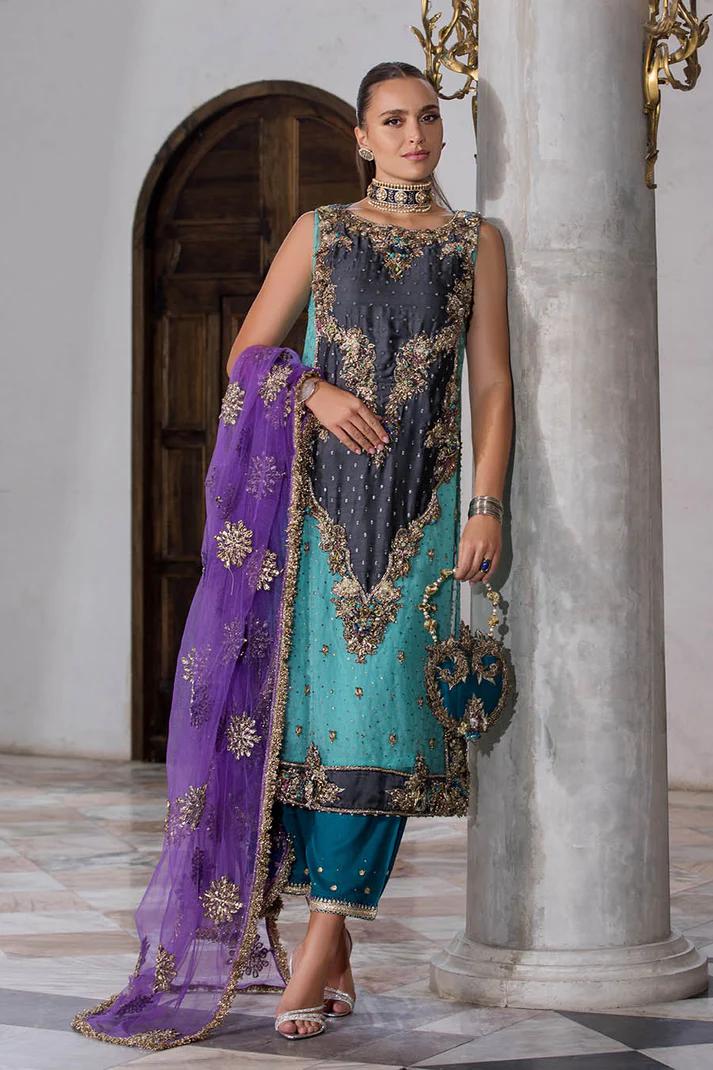 Hand-Worked Pure Organza Formal Wear - Image 4