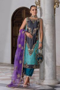Hand-Worked Pure Organza Formal Wear - Thumbnail 4