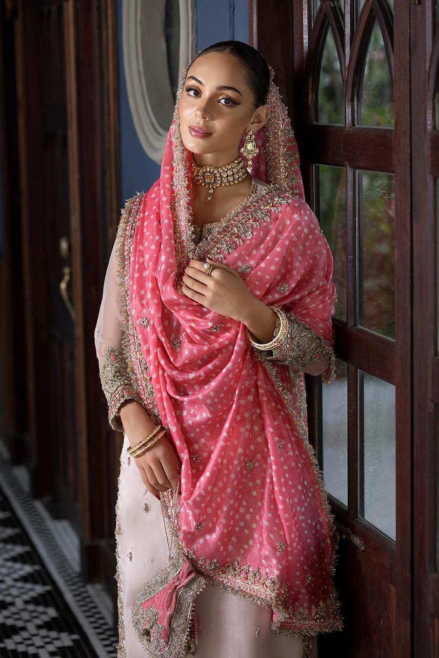 Regal Gloss Silk Ensemble with Crush Sharara - Image 6