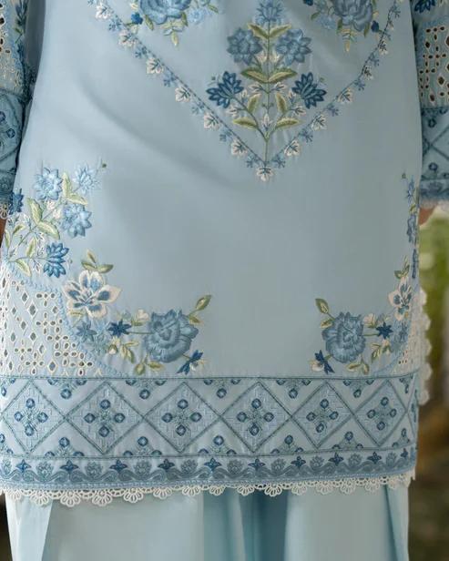Embroidered Short Shirt with Farshi Shalwar - Image 4