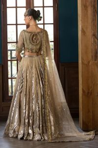 Kora & Dabka Embroidered Lehnga Ensemble - Thumbnail 4