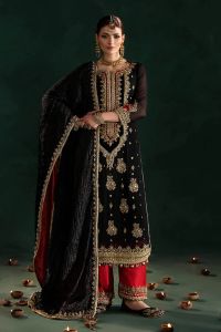 Hand-Embroidered Chiffon & Silk  - Thumbnail 1