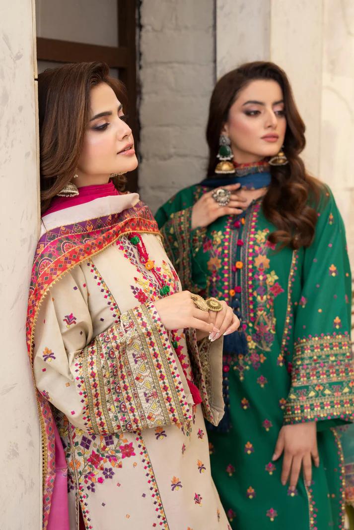 Kashmiri Embroidery & Mirror Work Festive Suit - Image 15