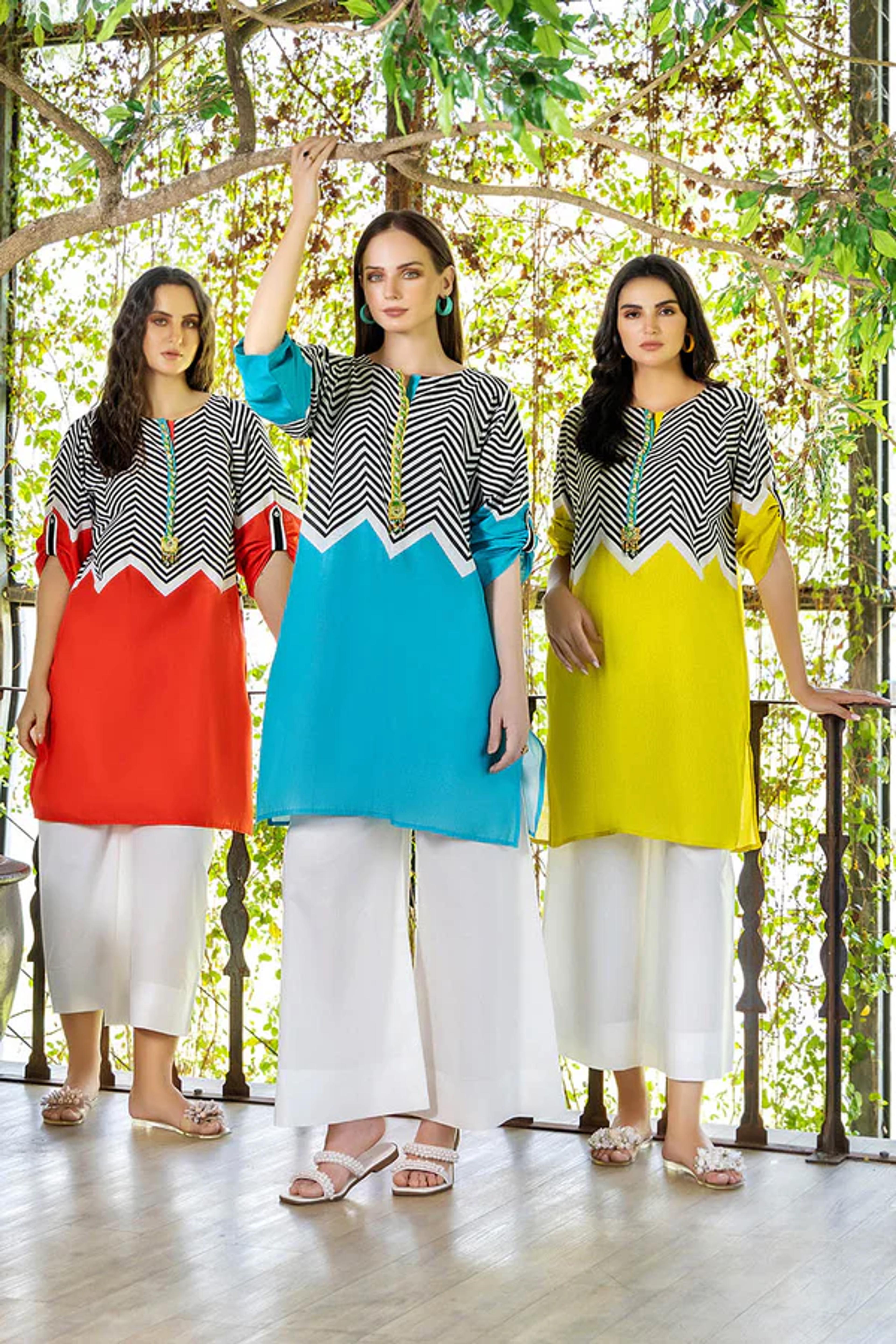 Embroidered 2-Piece Printed Cotton Lawn Suit