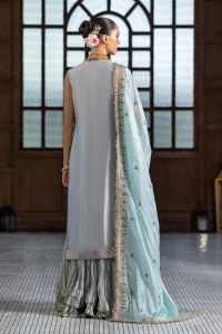 Regal Gloss Silk Ensemble with Crush Sharara - Thumbnail 10