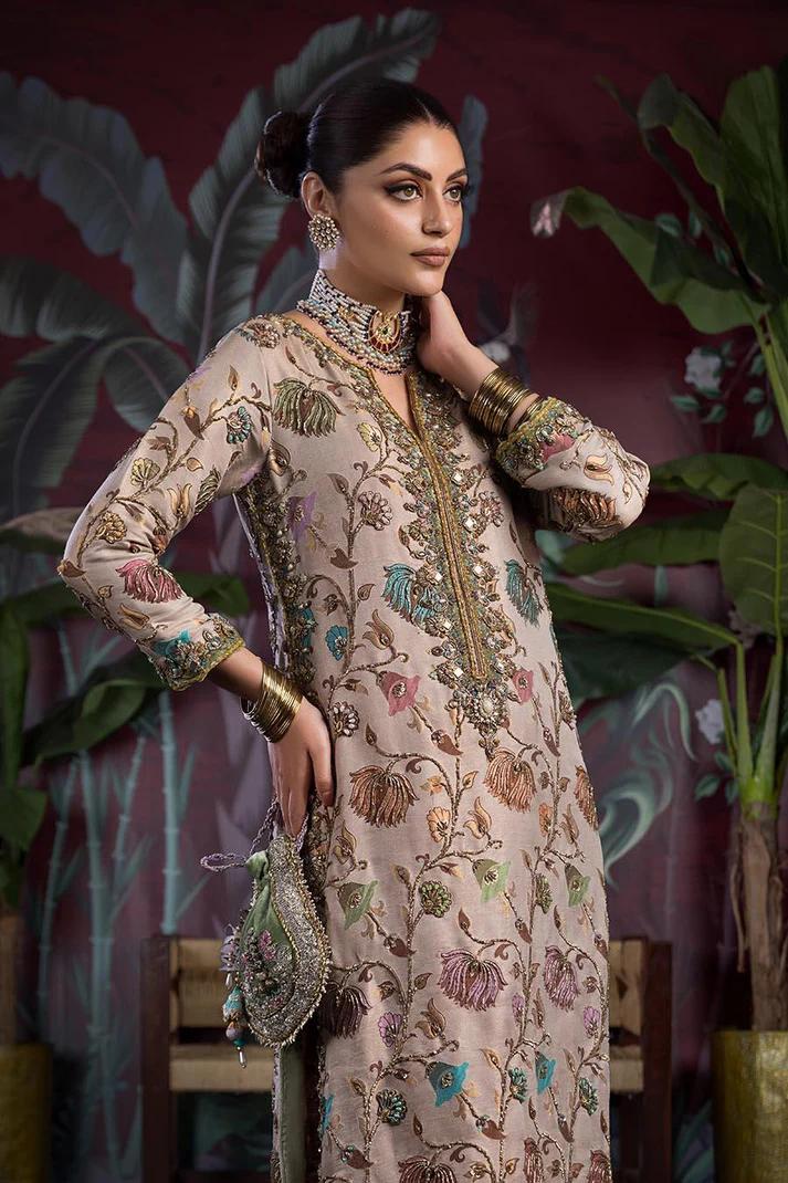 Embroidered Zardozi & Dabka Suit - Image 6