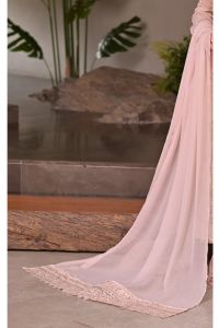 Chiffon Hand-Worked Long Frock - Thumbnail 2