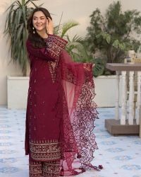 Embroidered Cotton Jacquard - Thumbnail 7