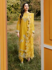 Handmade Work Chikankari Jacquard Suit - Thumbnail 1