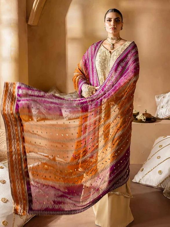 Mukesh kari Chiffon Suit - Image 3