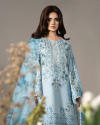 Embroidered Short Shirt with Farshi Shalwar - Thumbnail 6