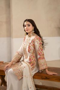 3D Sequin Floral Embroidered Suit - Thumbnail 8