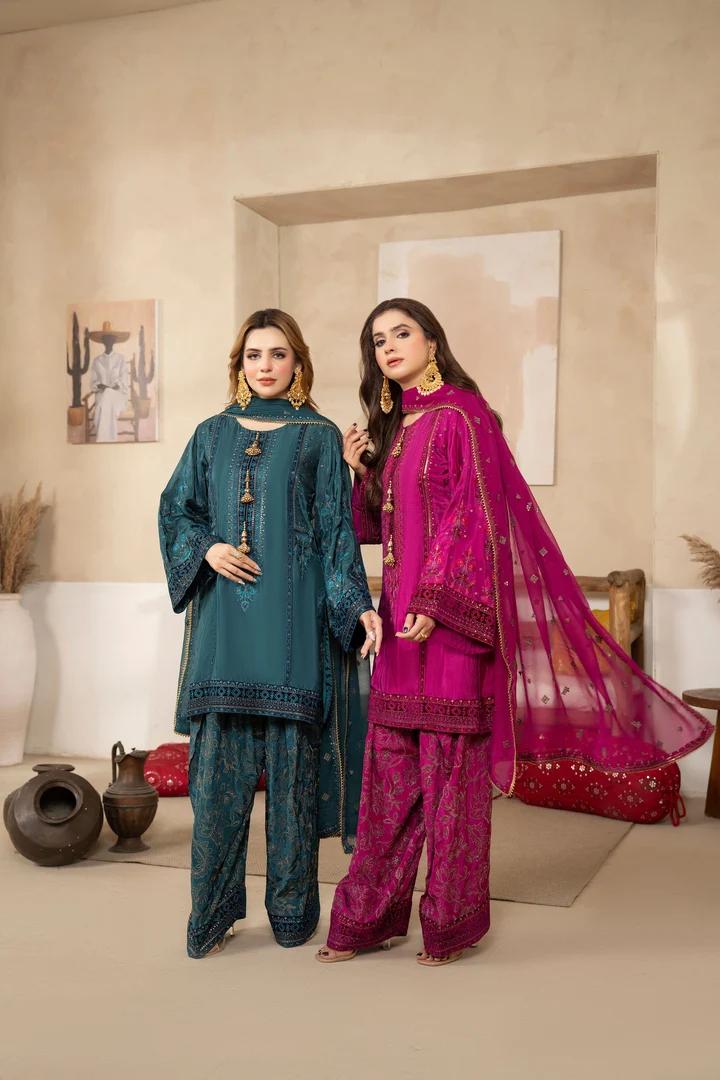 Tilla Embroidered Silk Suit