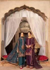 Embroidered Short Shirt & Shalwar - Thumbnail 1