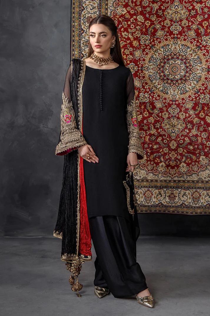 Needlecraft Chiffon & Silk Farshi Shalwar Set - Image 3