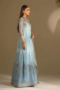 Kora Dabka Embellished Net Suit - Thumbnail 9