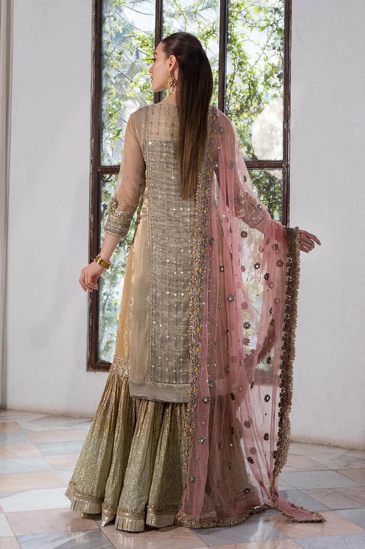 3D Zardozi Mesuri Shirt & Indian Crush Silk - Image 3