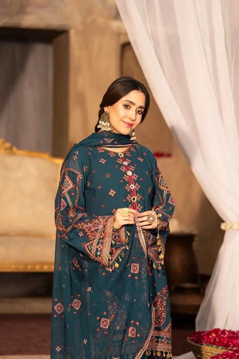 Embroidered Short Shirt & Shalwar - Image 4
